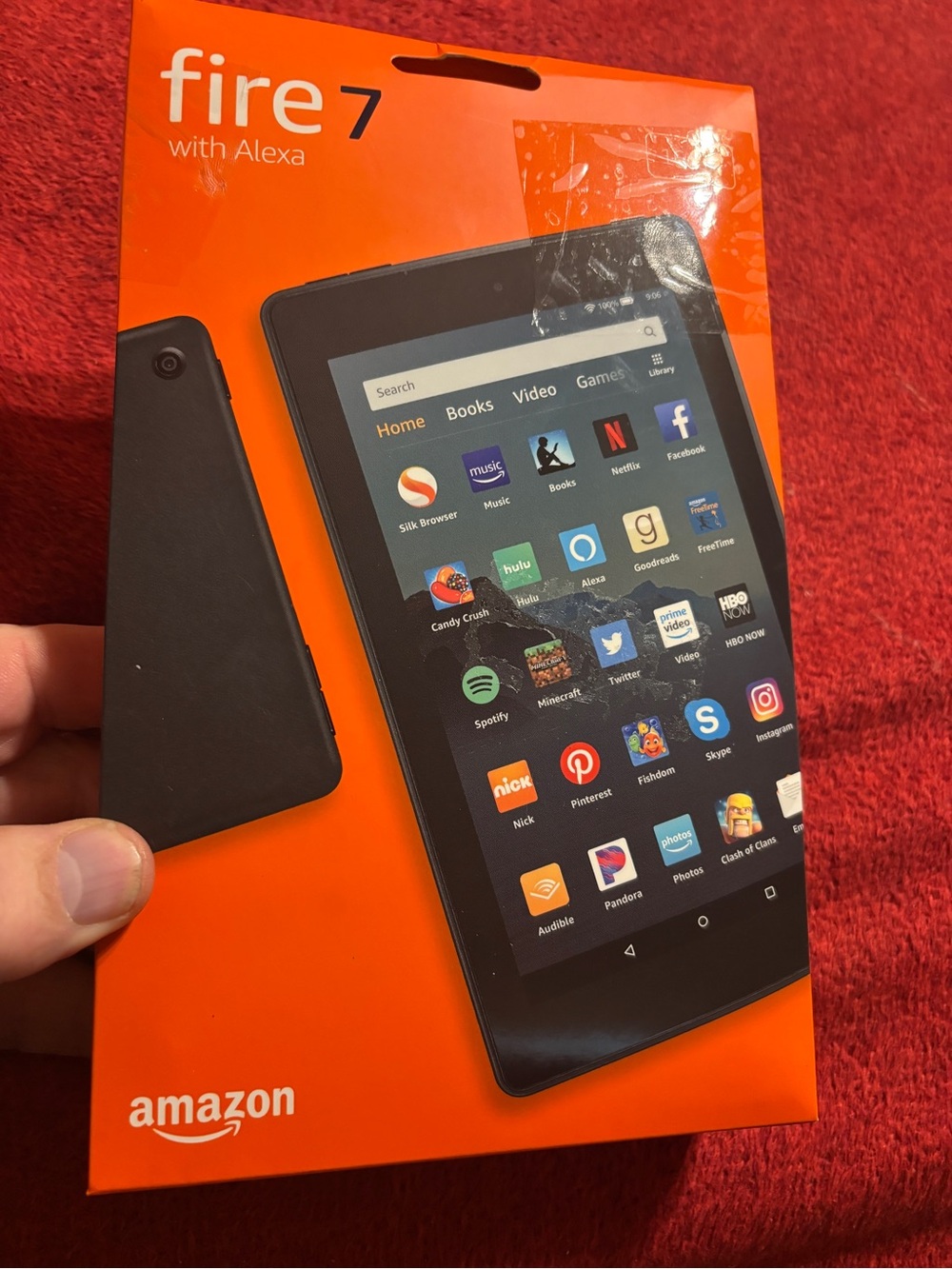 Amazon Fire 7 Tablet with Alexa Black 9th Generation. 16GB . Open box Never used